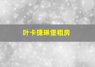 叶卡捷琳堡租房