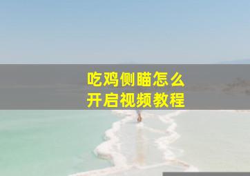 吃鸡侧瞄怎么开启视频教程