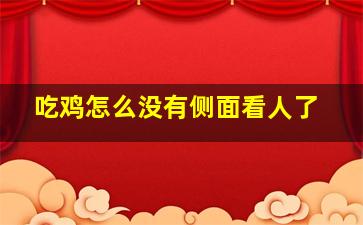 吃鸡怎么没有侧面看人了