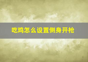 吃鸡怎么设置侧身开枪