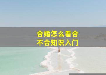 合婚怎么看合不合知识入门