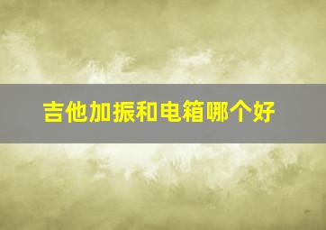 吉他加振和电箱哪个好