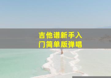 吉他谱新手入门简单版弹唱