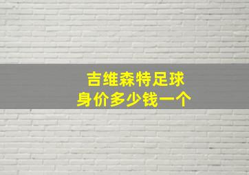 吉维森特足球身价多少钱一个