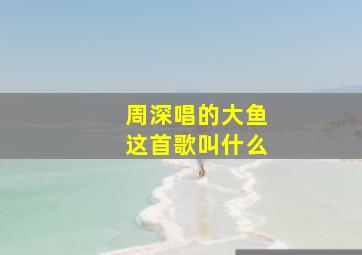 周深唱的大鱼这首歌叫什么