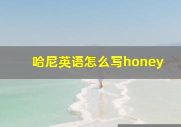 哈尼英语怎么写honey