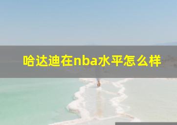 哈达迪在nba水平怎么样