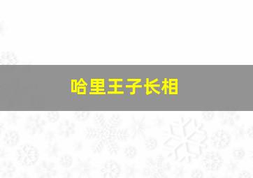 哈里王子长相