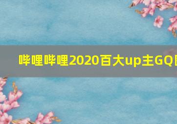 哔哩哔哩2020百大up主GQ图