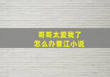 哥哥太爱我了怎么办晋江小说