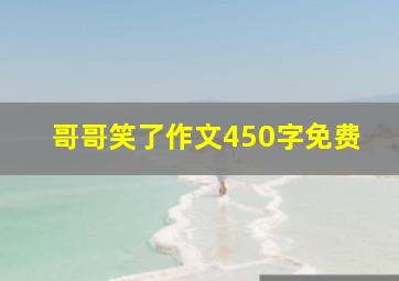 哥哥笑了作文450字免费