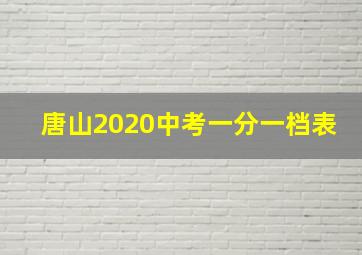 唐山2020中考一分一档表