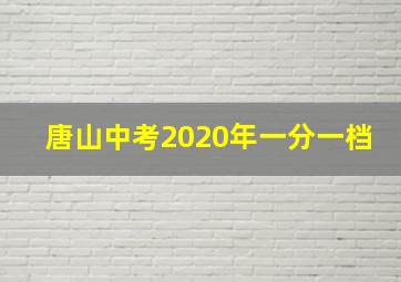 唐山中考2020年一分一档