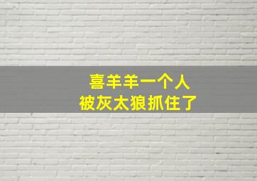 喜羊羊一个人被灰太狼抓住了