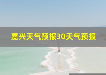 嘉兴天气预报30天气预报