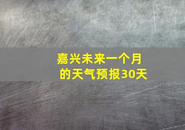 嘉兴未来一个月的天气预报30天