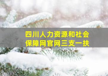 四川人力资源和社会保障网官网三支一扶