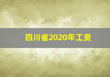 四川省2020年工资