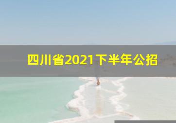 四川省2021下半年公招