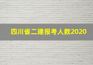 四川省二建报考人数2020