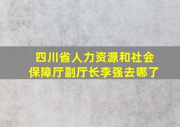 四川省人力资源和社会保障厅副厅长李强去哪了