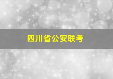 四川省公安联考