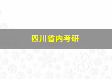 四川省内考研