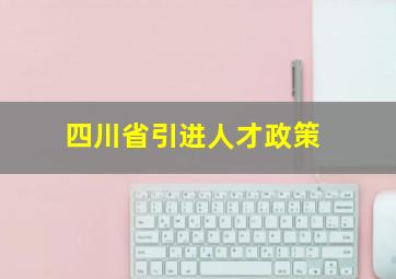 四川省引进人才政策