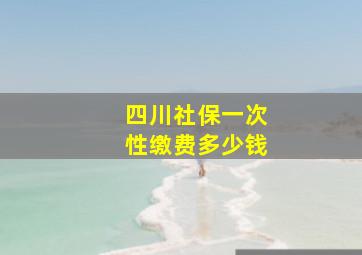 四川社保一次性缴费多少钱