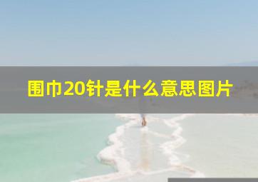 围巾20针是什么意思图片