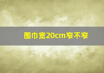 围巾宽20cm窄不窄