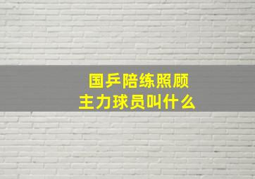 国乒陪练照顾主力球员叫什么