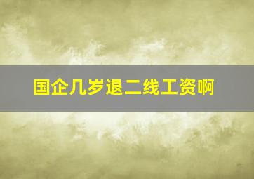 国企几岁退二线工资啊