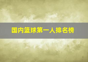 国内篮球第一人排名榜