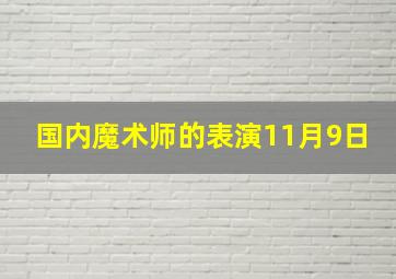 国内魔术师的表演11月9日