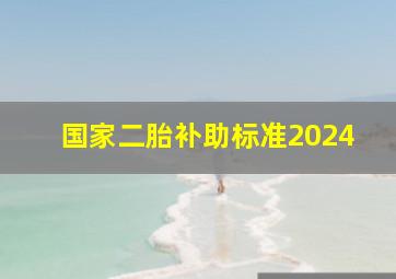 国家二胎补助标准2024