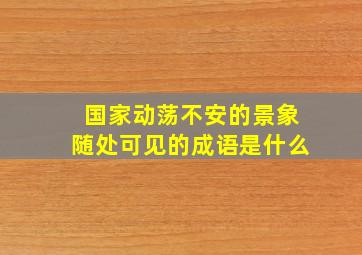 国家动荡不安的景象随处可见的成语是什么