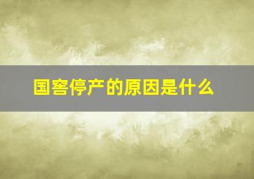 国窖停产的原因是什么