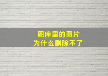 图库里的图片为什么删除不了