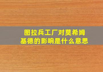 图拉兵工厂对莫希姆基德的影响是什么意思