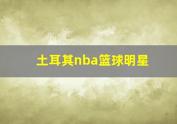 土耳其nba篮球明星