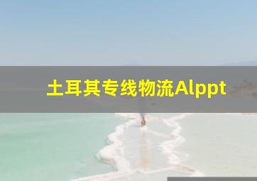 土耳其专线物流Alppt