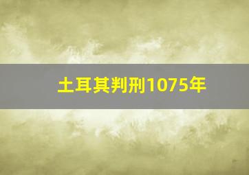 土耳其判刑1075年