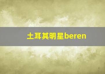 土耳其明星beren