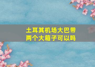 土耳其机场大巴带两个大箱子可以吗