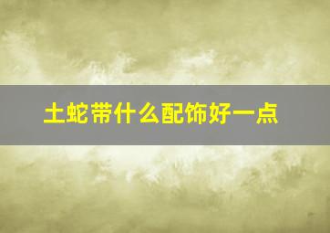 土蛇带什么配饰好一点