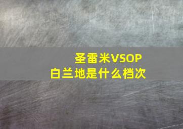 圣雷米VSOP白兰地是什么档次