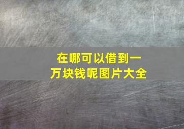 在哪可以借到一万块钱呢图片大全