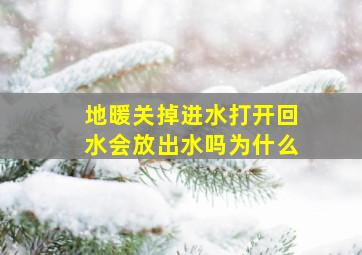 地暖关掉进水打开回水会放出水吗为什么