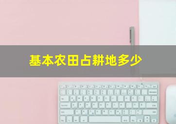 基本农田占耕地多少